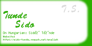 tunde sido business card